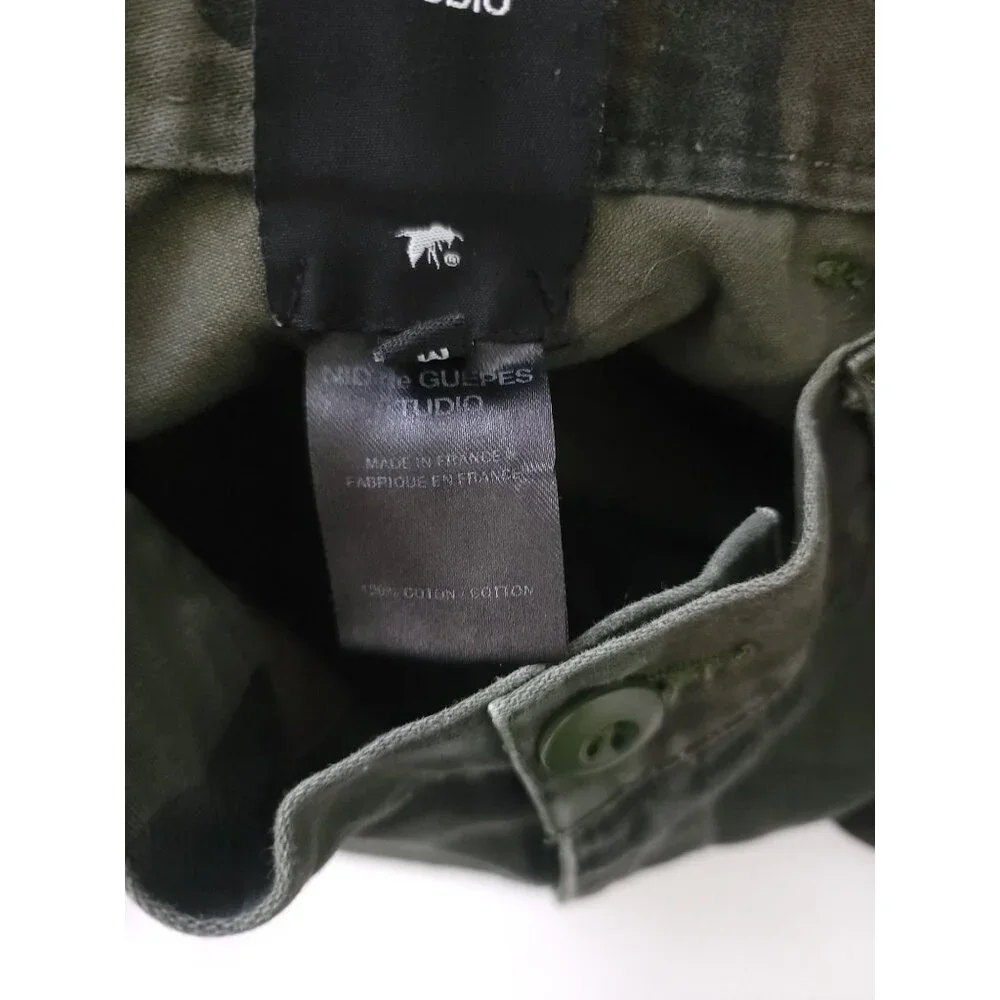 NDG Nid De Guêpes Studio Men's Camo Cargo Pants Made In France Sz M - Picture 6 of 8